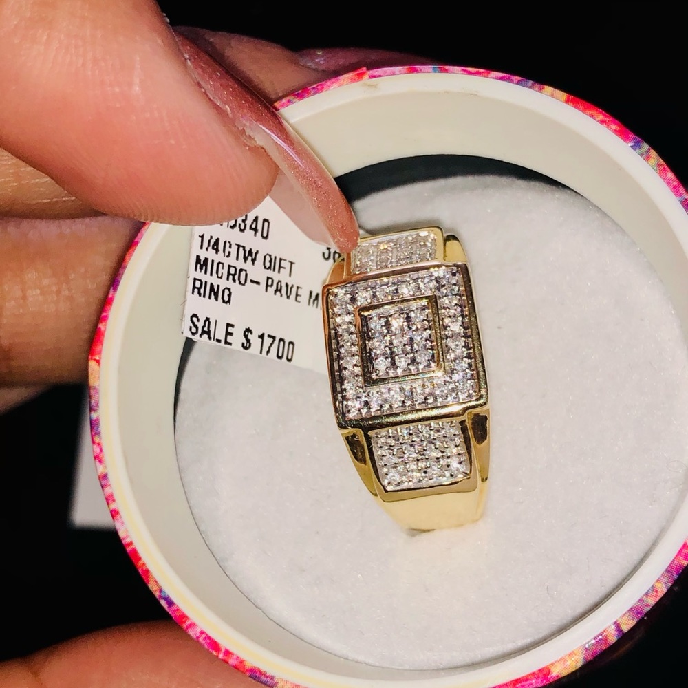 10k Real Gold SI REAL diamond men ring FREE APPRAISAL NOT PLATED not fake! sale!